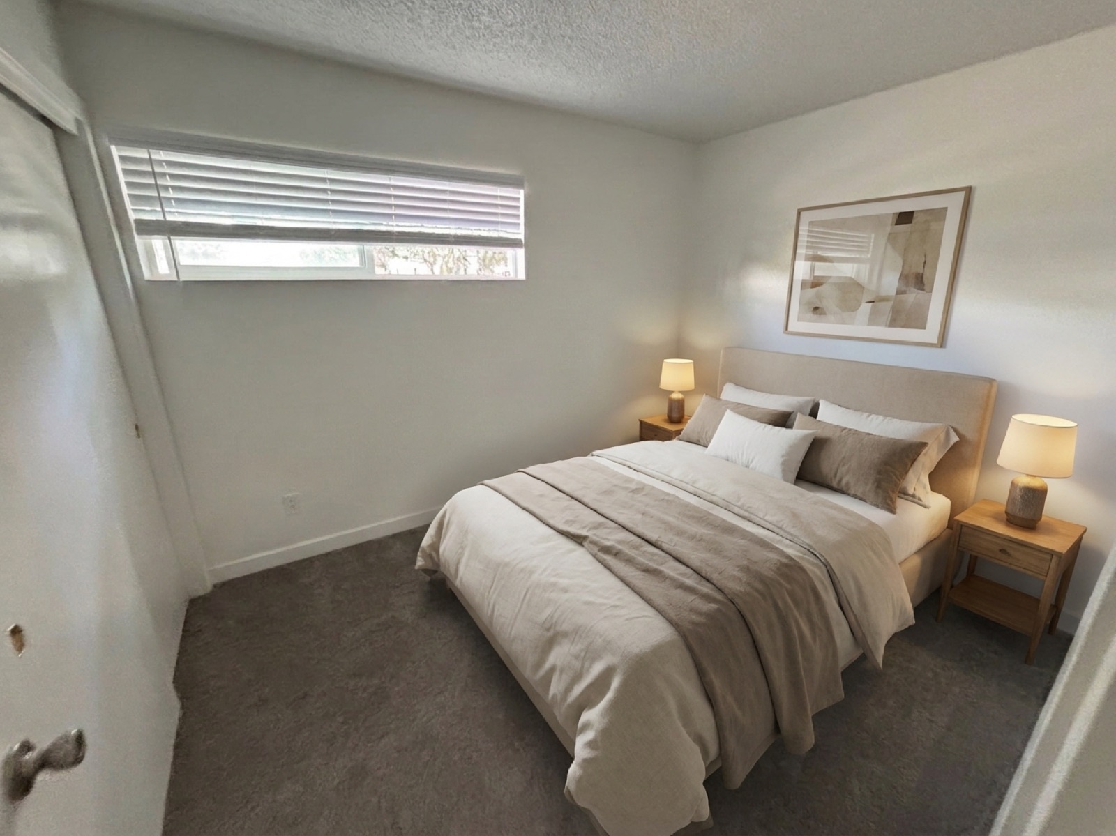 Bedroom, virtually staged